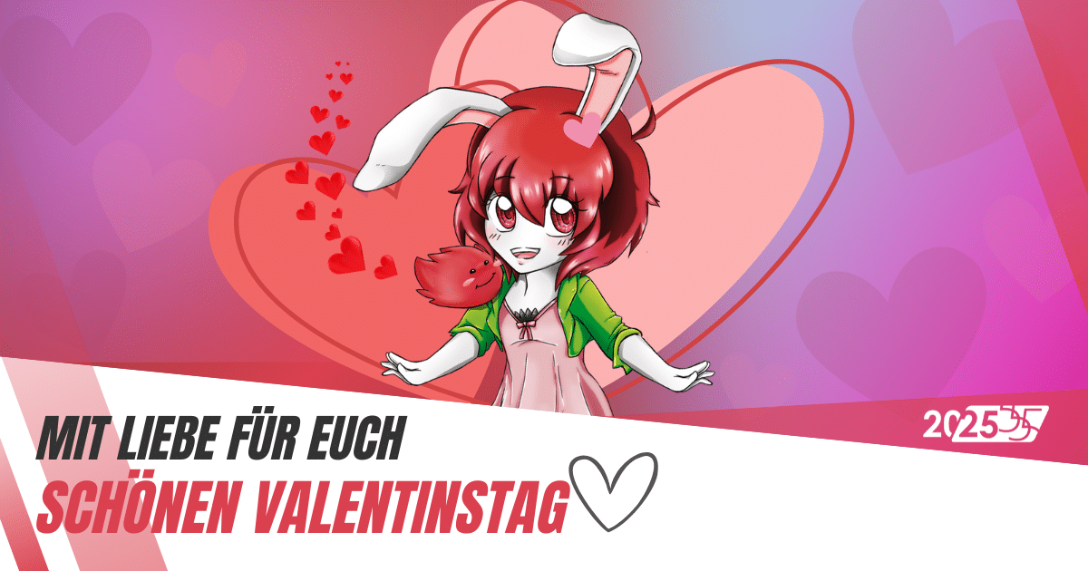 Grüße zu Valentinstag 2025.