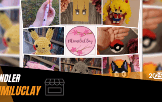 MimiluClay Stand und Logo in der Mitte.