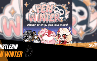 Pen Winter Logo und süße Figuren drum herum.