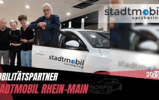 Unsere diesjährigen Ehrengäste mit unserem Sponsor Stadtmobil Rhein-Main.
