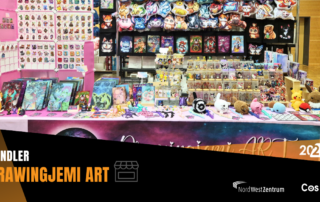 Händlerstand von Drawingjemi Art.