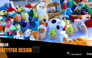 Ganz viele gehäkelte Figuren von Craftyfox Design.