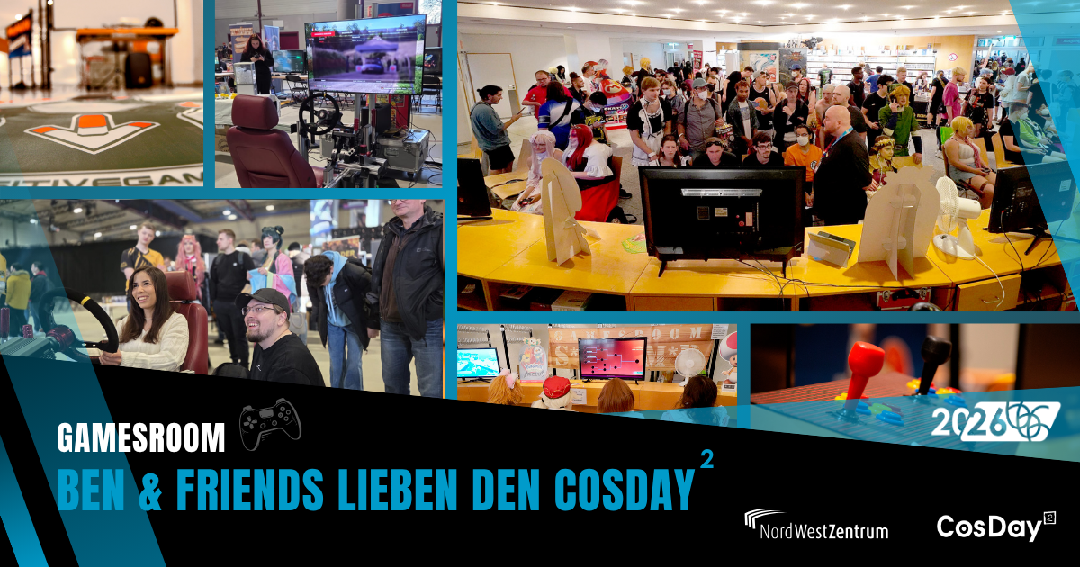 Gamesroom auf dem CosDay² – Sei dabei!