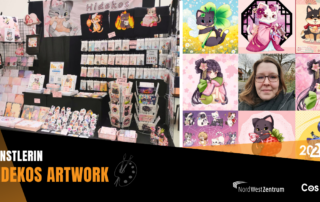 bildercollage und Händlerstand von Hidekos Artwork.