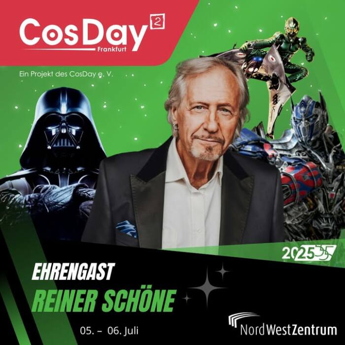 🚨 Reiner Schöne – Die legendäre Stimme von Optimus Prime und Darth Vader! 🚨

Bereit für ein echtes Star-Highlight auf dem CosDay² 2025? Dann dürft ihr auf keinen Fall Reiner Schöne verpassen! 🎤✨
Als die deutsche Stimme von Optimus Prime und Darth Vader hat er die Herzen der Fans weltweit erobert und wird mit seinen markanten, kraftvollen Tönen sofort erkannt! 💥 Aber das ist längst nicht alles: Reiner Schöne ist ein wahres Multitalent! 🎭 Neben seiner Kult-Synchronisation ist er auch ein gefeierter Schauspieler, bekannt aus Star Trek als der mystische Esoqq, und hat als Moderator die legendäre Abenteuer-Spiel-Show Fort Boyard über Jahre hinweg begleitet. Reiner ist auch ein talentierter Musiker! 🎶 So komponierte er die Melodien seines eigenen Hörbuchs „Das gläserne Buch“.

Freut euch darauf, mit Reiner Schöne einen unvergesslichen Moment auf dem CosDay² zu erleben und verbringt mit ihm eine Zeit, die euch noch lange begleiten wird! ✨

Der CosDay² findet am 5.-6. Juli 2025 in Frankfurt am Main statt!
Tickets gibt es an der Tageskasse oder hier auf unserer Website.
Wir freuen uns auf euch!

#cosday #cosday2025 #event #convention #anime #Ehrengast #reinerschöne #darthvader #synchronsprecher #optimusprime