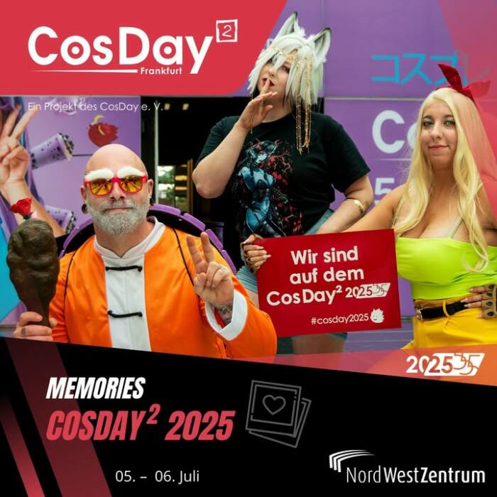 Dragonball & Co. – unsere Lieblings-Comicfiguren auf dem CosDay² 2025!
Der CosDay² fand am 5. und 6. Juli 2025 in Frankfurt am Main statt! 

Der gute alte Muten-Roshi hat sich kurzerhand die Miezekatze gekrallt 😼🐾 – und Lunch? Die hat wie immer alles fest im Griff und weist ihn direkt in die Schranken! 💥
Danke an alle, die dabei waren und mit ihren Lieblingsfiguren den CosDay² 2025 zum Leben erweckt haben! 💜✨#cosday2025 
Weitere Bilder von Cosplayern werden in den nächsten Tagen veröffentlicht. Dranbleiben lohnt sich 😉

Der CosDay² fand am 5.-6. Juli 2025 in Frankfurt am Main statt!
Wir freuen uns, euch liebe Besucher:innen nächstes Jahr wiederzusehen!

#cosday #cosday2025 #event #anime #convention #cosplayfotos #foto #memories #dragonball #catgirl