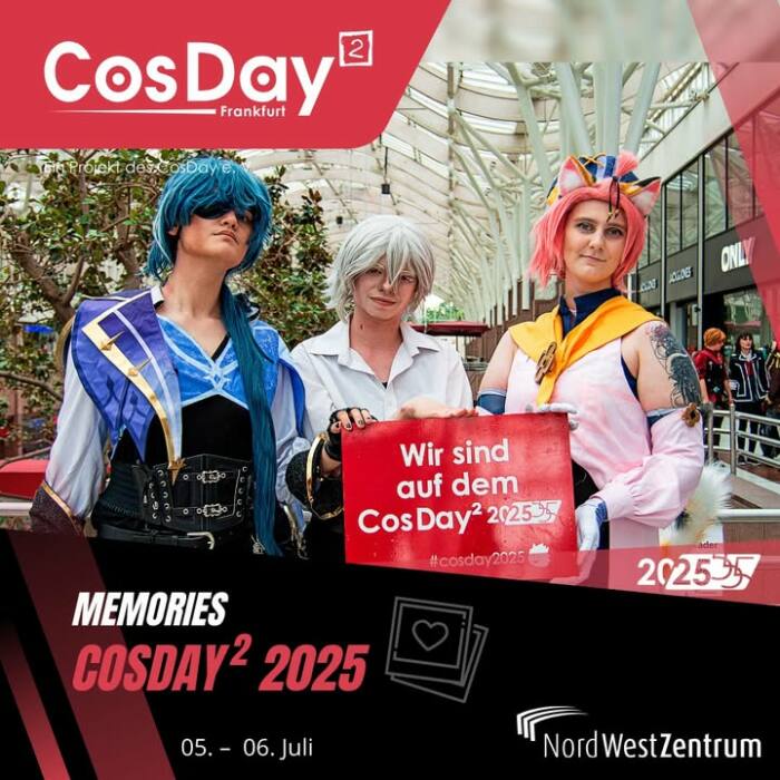 CosDay² – Genshin Impact & Co. 🌍✨

Teyvat ruft! Danke für euer tolles Abenteuer-Cosplay. Danke für eure beeindruckenden Cosplays, die die Welt von Genshin Impact und vielen anderen Abenteuern lebendig gemacht haben. 😍👏 Ihr wart einfach großartig! 😉
Weitere Bilder von Cosplayern werden wir die nächsten Wochen veröffentlichen. Dranbleiben lohnt sich! 😉 

Der nächste CosDay² findet am 4.-5. Juli 2026 in Frankfurt am Main statt!
Wir freuen uns auf euch!

#cosday #cosday2025 #memories  #genshinimpact #genshinimpactcosplay #cosplay #thankyouforvisiting
